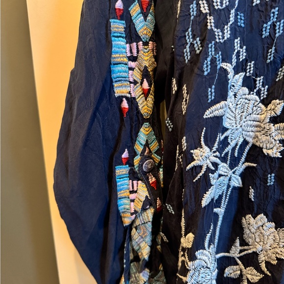 Anthropologie Black Embroidered Tunic XL - Picture 4 of 12